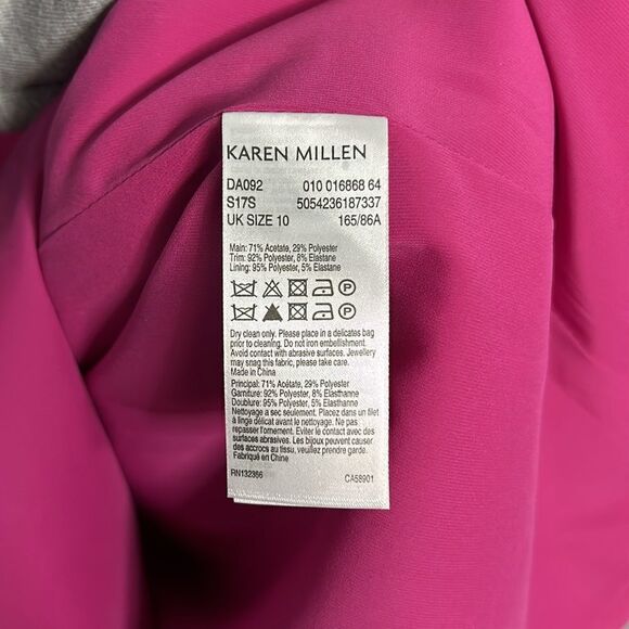 Karen Millen - Hot Pink Sheath Dress W/ Lace Embroidery NWT - Picture 7 of 9